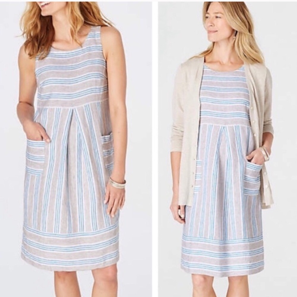 J. Jill Love Linen Stripe Dress